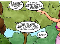 Booby redhead hottie enjoys interracial cartoon porno on the beach