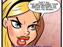 Blonde cartoon slut swallows cock in dirty fucking holes