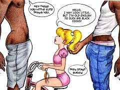 Cumshot in daughter's mouth cartoon incest