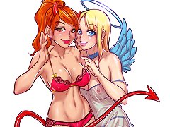 adult comics with busty babe that riding big dick