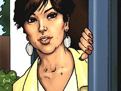 Young and horny white bitches with huge cartoon tits having some girl talk