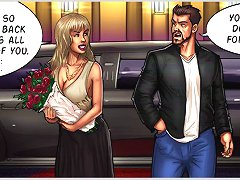 Horny cartoon bitch ready to suck and fuck a big cock in the street