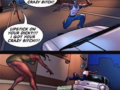 Leave me alone on interracial comic porn you crazy bitch! Lipstick on your dick, I got your crazy bitch!