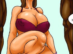 Fantastic brown-haired girl is tempted using interracial toon sex studs equipped with substantial pricks!